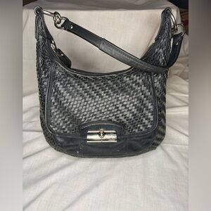 Coach Kristin woven leather hobo bag